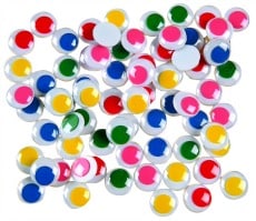 Coloured Wiggle Eyes Pack of 100