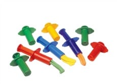 Play Dough Plunger Shapes