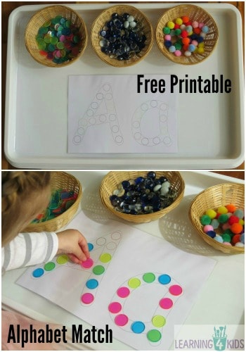 Alphabet Dot Match Free Printable