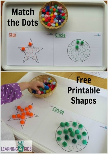 Match the Dots Free Printable Shapes