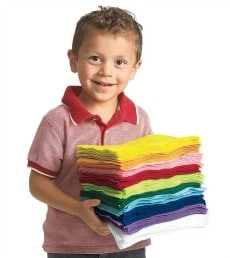 Buy Bulk Pack 100 Coloured Felt Square Sheets Online