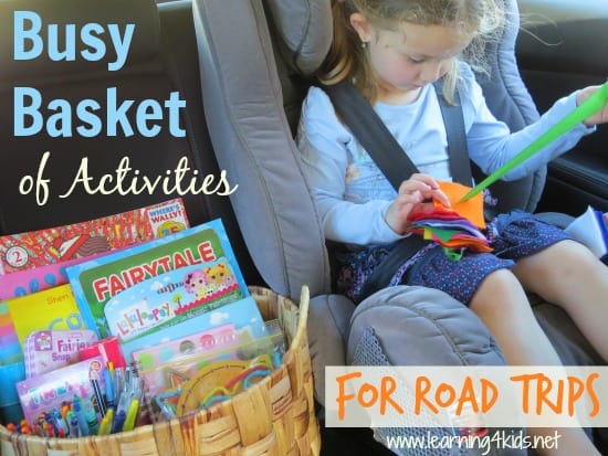 Busy Basket of Activities for Road Trips