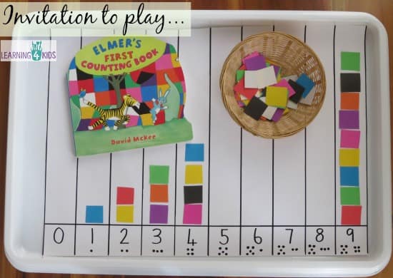 Elmer the Elephant Counting Activity