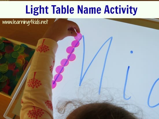 Light Table Name Activity