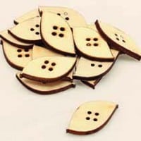 Wooden Leaf Buttons