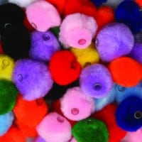 Pom Beads Small Pack of 100 1.5cm