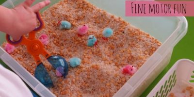 Catch and Scoop Fine Motor Fun Activity for Kids