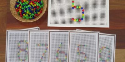 Invitation to play number peg boards