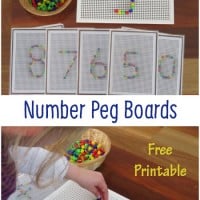 Number Peg Boards Free Printable