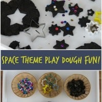 Space Theme Play Dough Activity