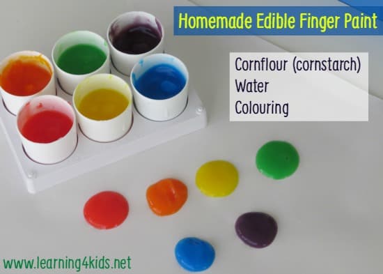 Homemade Edible Finger Paint