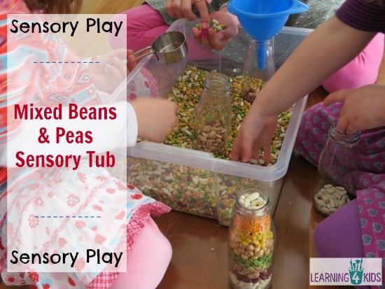 Mixed Beans and Peas Sensory Tub
