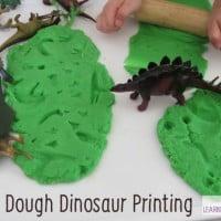 Play Dough Dinosaur Printing