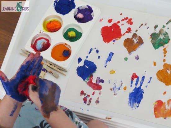 Pompom activities and paint