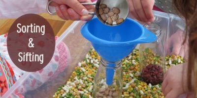 Sorting and Sifting Sensory Tub