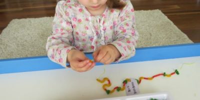 making noodle necklaces