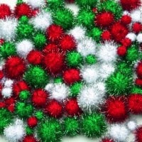Christmas Glitter Pom Poms