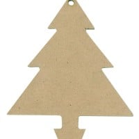 Wooden Christmas Tree Shapes Set of 12