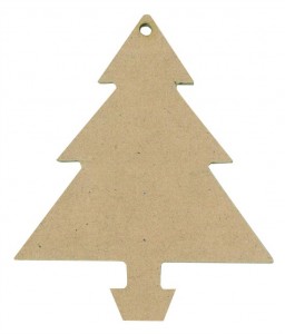 Wooden Christmas Tree Shapes Set of 12