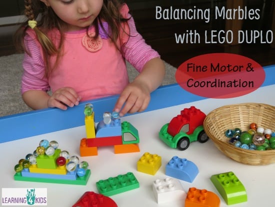 Balancing Marbles with Lego Duplo