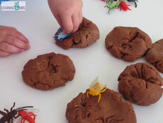 Insect printing in play dough