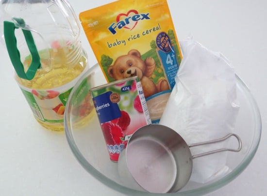 ingredients for make edible play dough