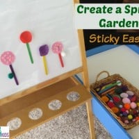 Create a Spring Garden Sticky Easel - Spring Activities