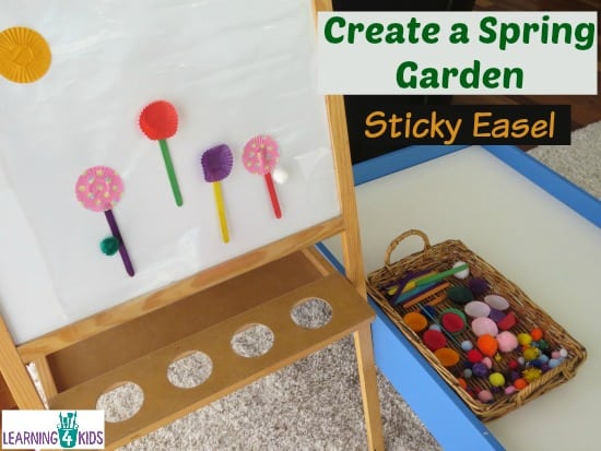 Create a Spring Garden Sticky Easel - Spring Activities