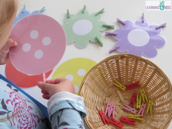 Fine Motor Activities for Kids and Toddlers using pegs