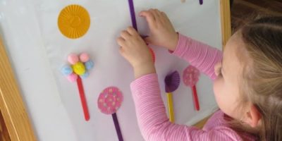 Sticky Easel Spring Garden Activity