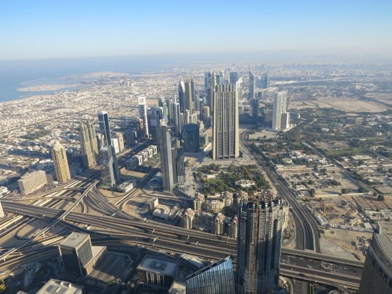 Dubai located in the Arabian Desert