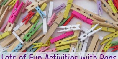 Activities for kids and toddlers with pegs