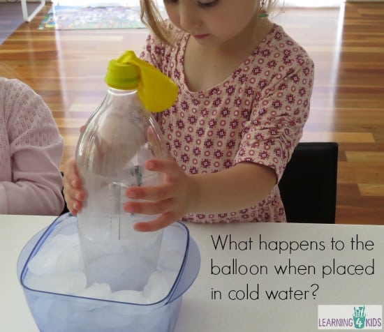 Cooling air. fun science activity for kids