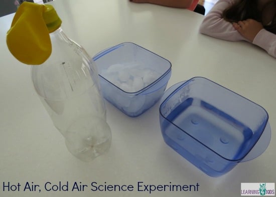 Hot Air, cold Air Science Experiment