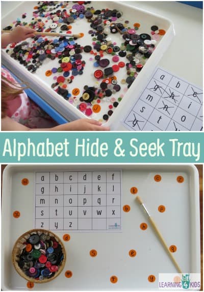 Alphabet Games - Hide and Seek Tray