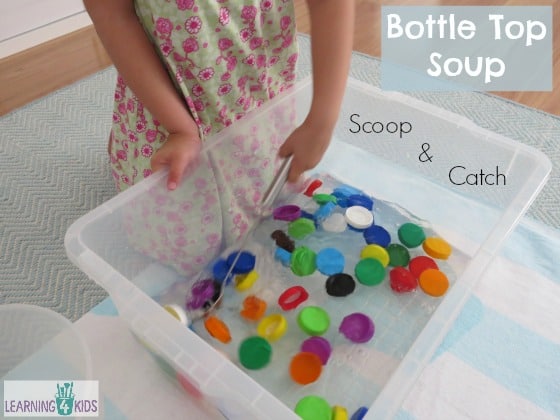 Bottle Top Soup Game - Catch and Scoop the Bottle Tops