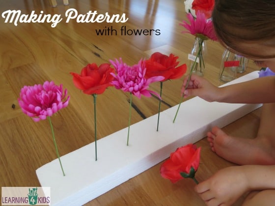 Making patterns with flowers