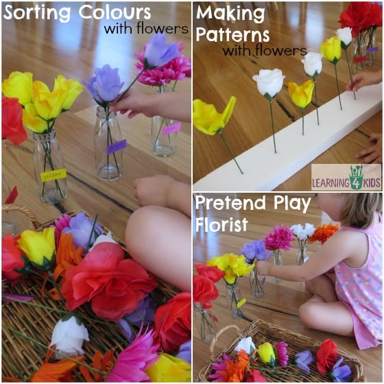 Many ways to play with fake flowers