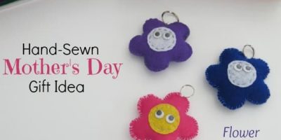 Hand-sewn Mother's Day Gift Idea - make a Flower Key Ring