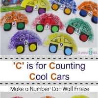 Make a Number Car Wall Frieze - C is for Counting Cool Cars by Learning 4 Kids