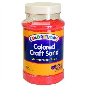 Orange Coloured Craft Sand