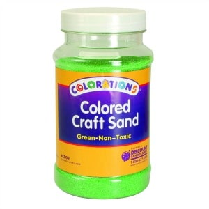 Colorations® Craft Sand Jar 630g Green