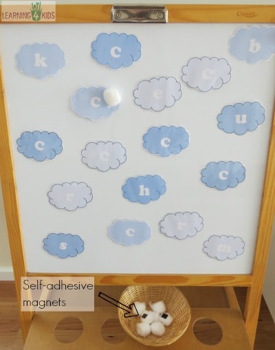 Cloud activity - cloud spotting on the easel