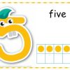 Number 5 Printable Play Dough Mat