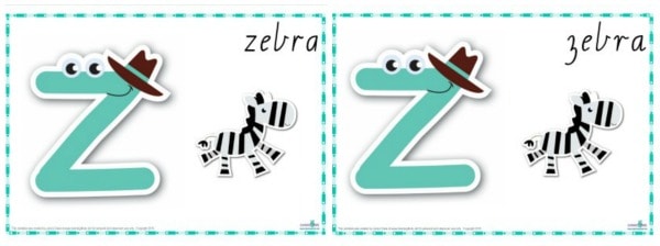 Alternative letter z in cursive font