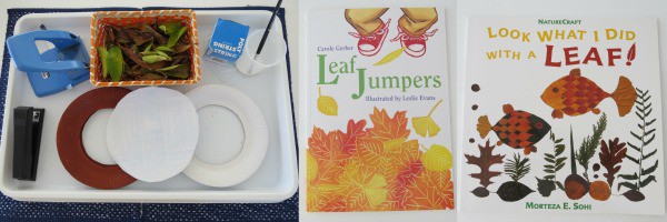 Books with leaves - autumn craft