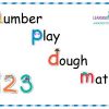 Number Play dough Mats - Cursive Print