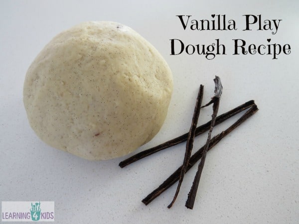 Multi-sensory play dough with vanilla scented play dough recipe