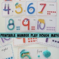 Printable Number Play Dough Mats