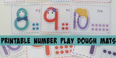 Printable Number Play Dough Mats